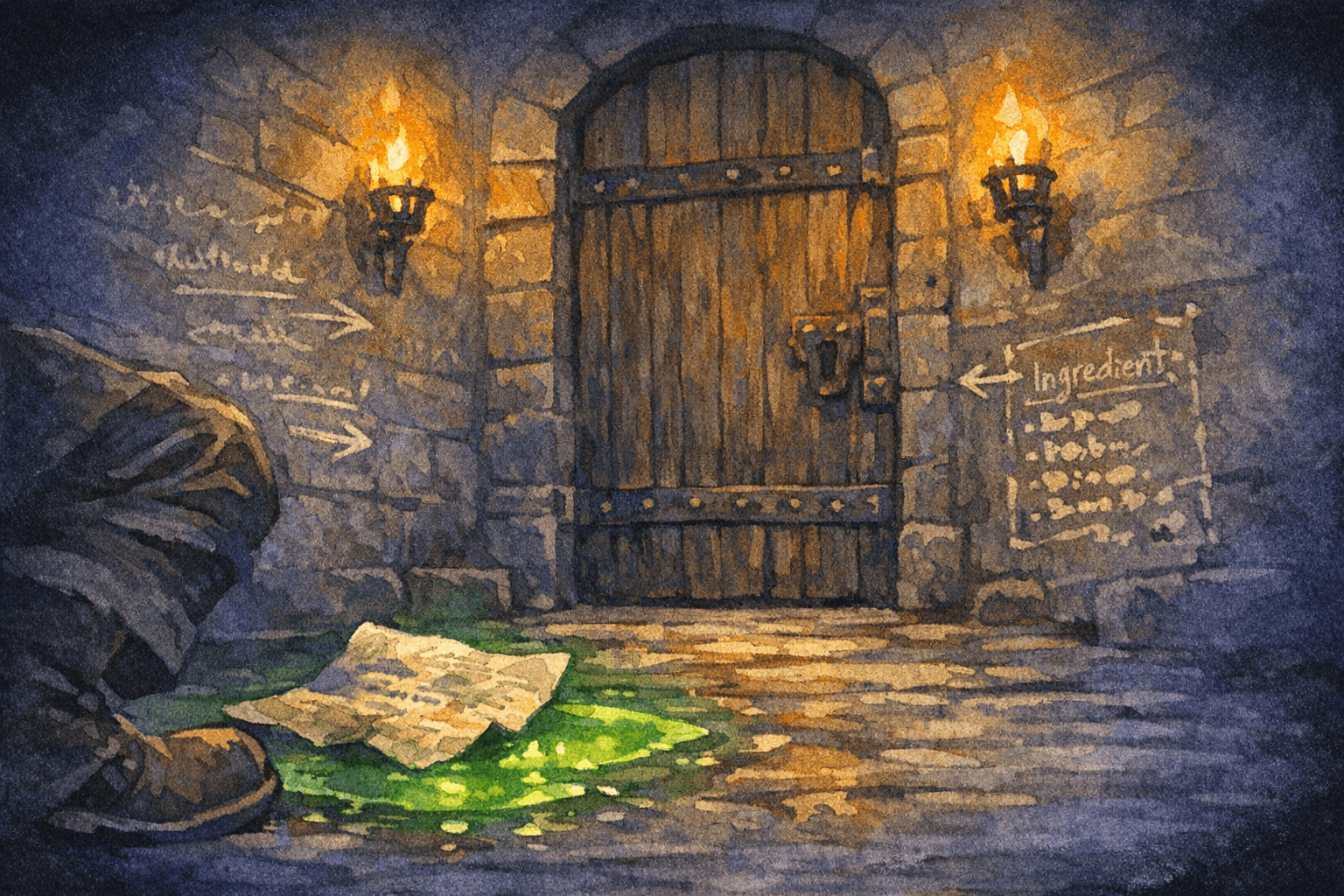 Watercolour illustration for Wizard School Exam Day